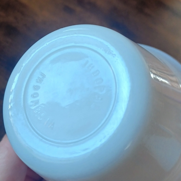 Vintage Indopal Indonesia Termocrisa Milk Glass Floral Ramekin Custard Cup X 5 - Picture 10 of 11